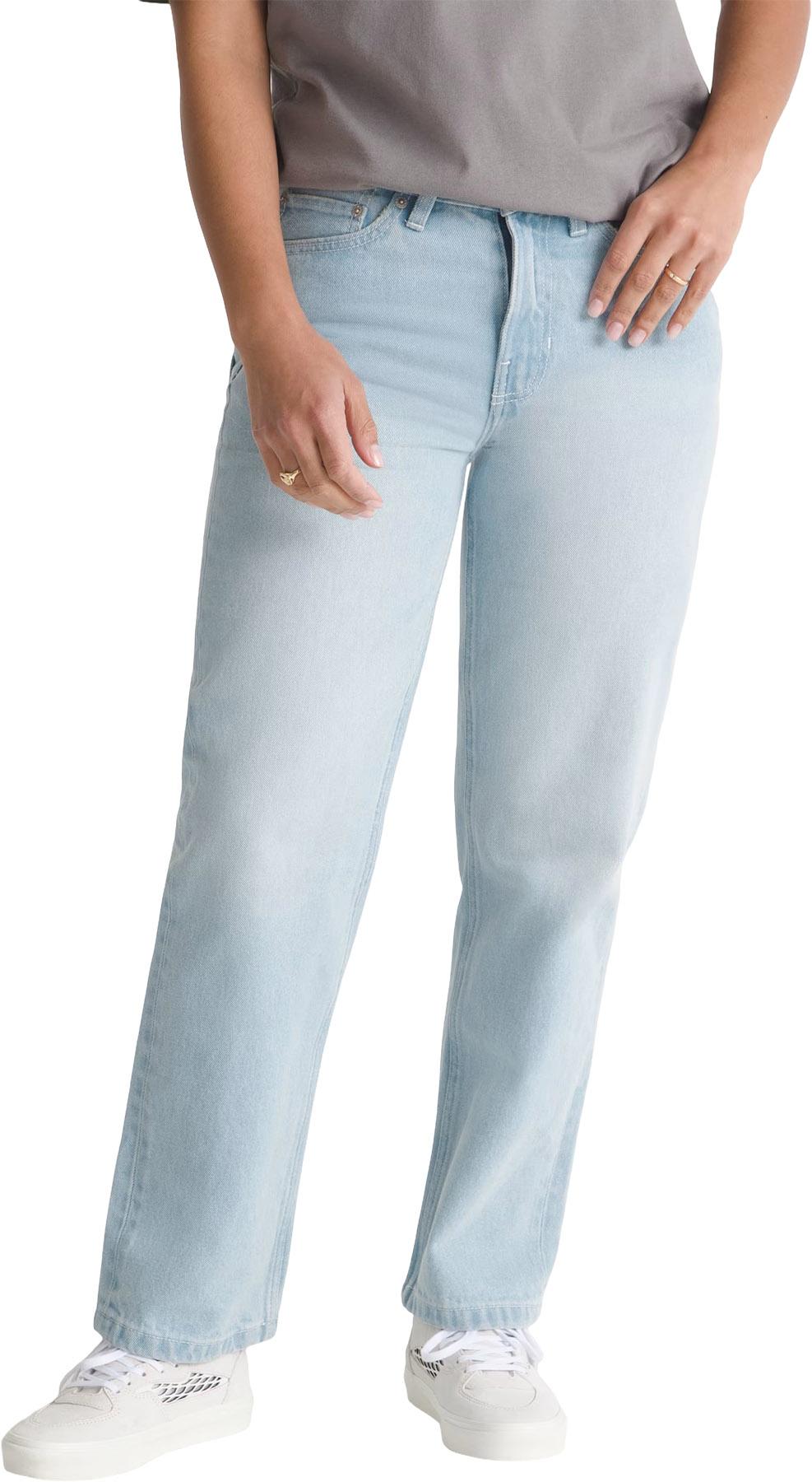 Product gallery image number 4 for product Pantalon droit à taille mi-haute Check-5 - Femme