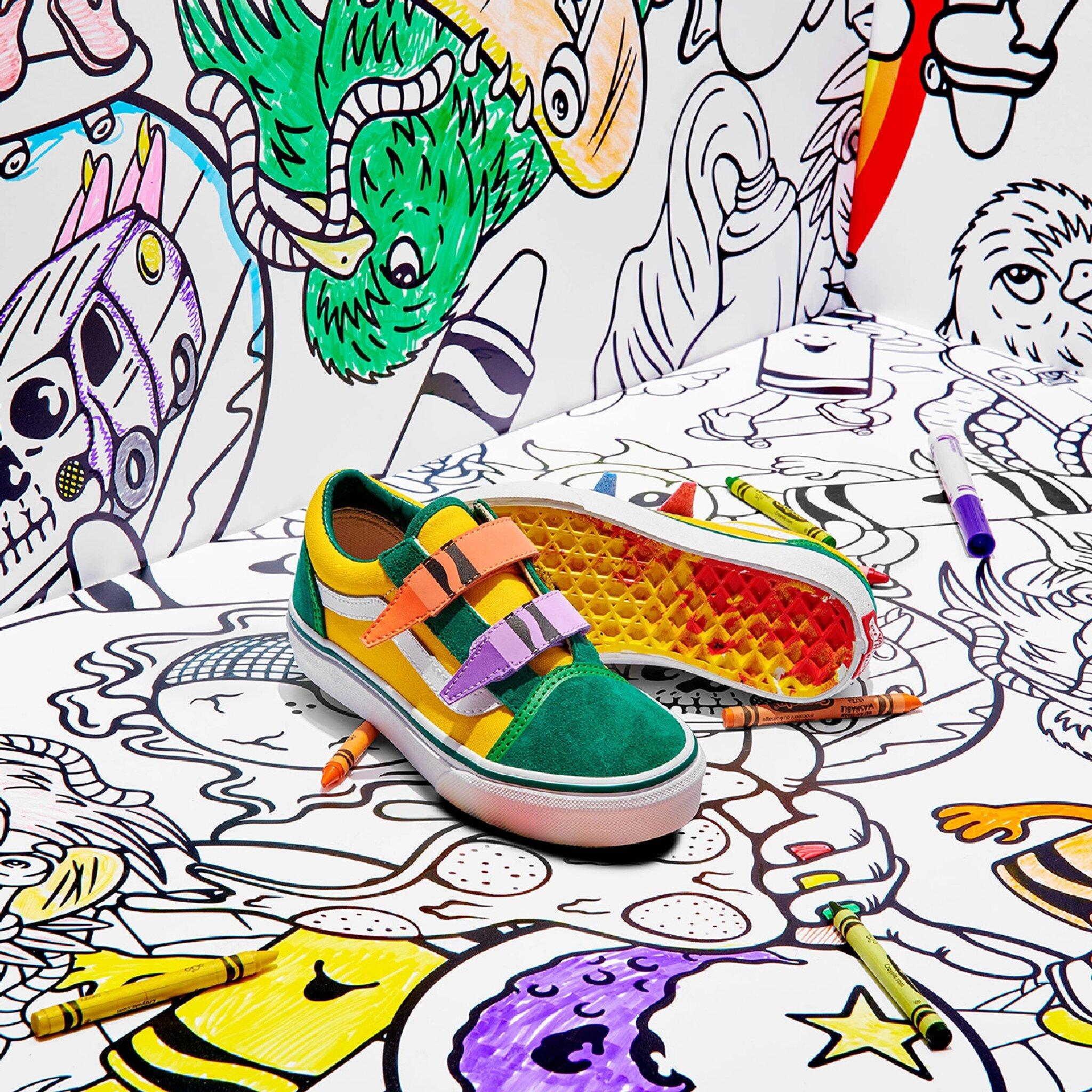 Product gallery image number 6 for product Vans X Crayola Old Skool V CR Shoes - Kids