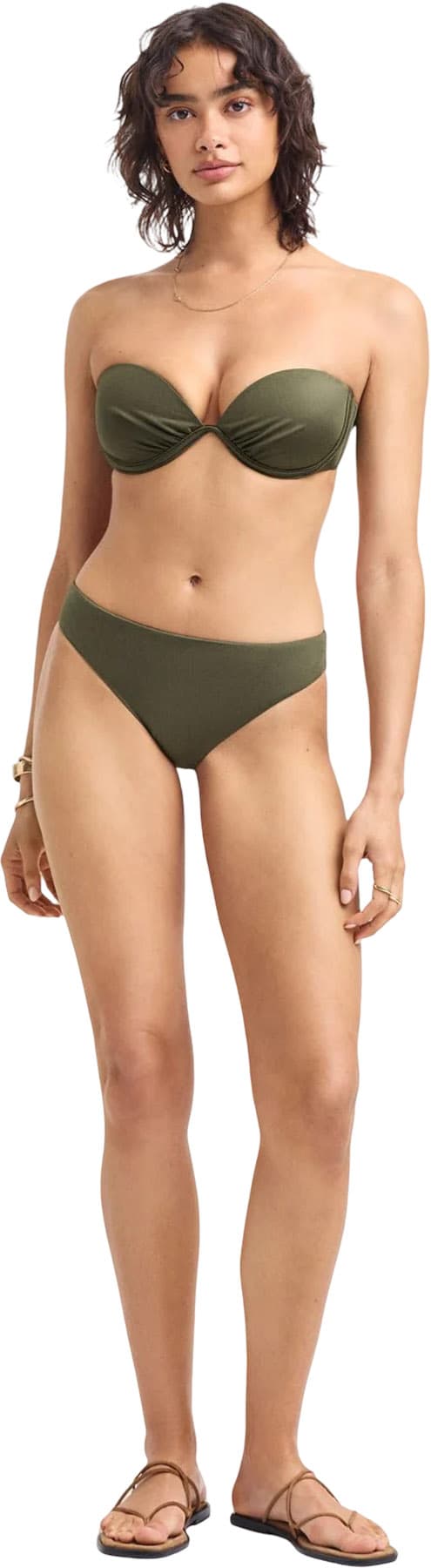 Product gallery image number 4 for product Cali High Leg Full Coverage Bikini Bottom - Women's
