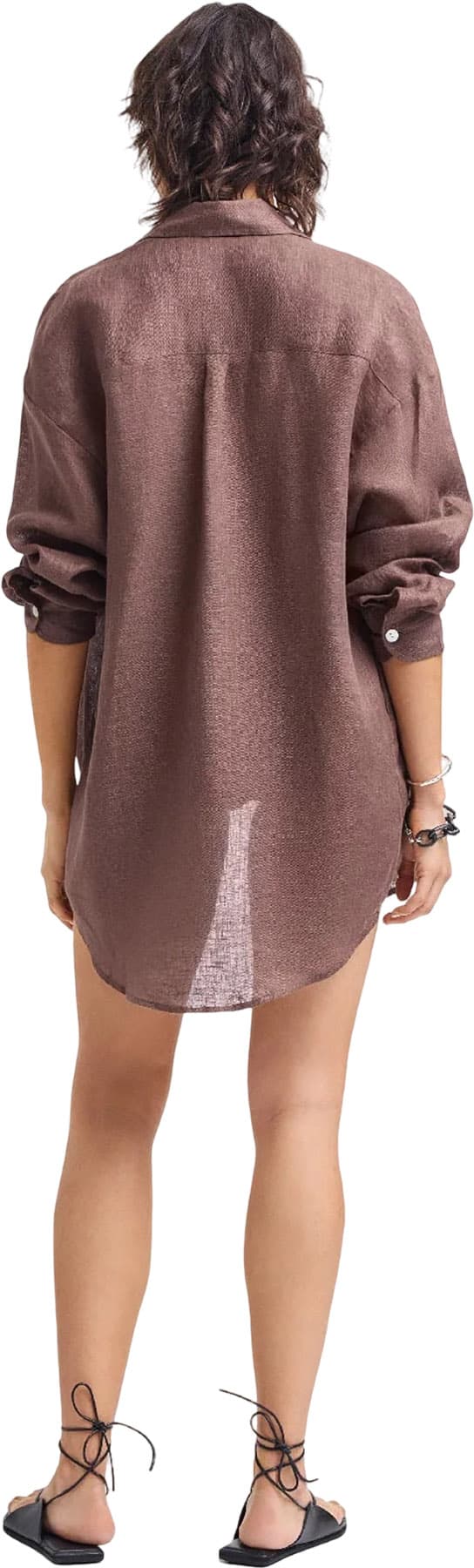 Product gallery image number 2 for product Playa Linen Boyfriend Shirt - Women's