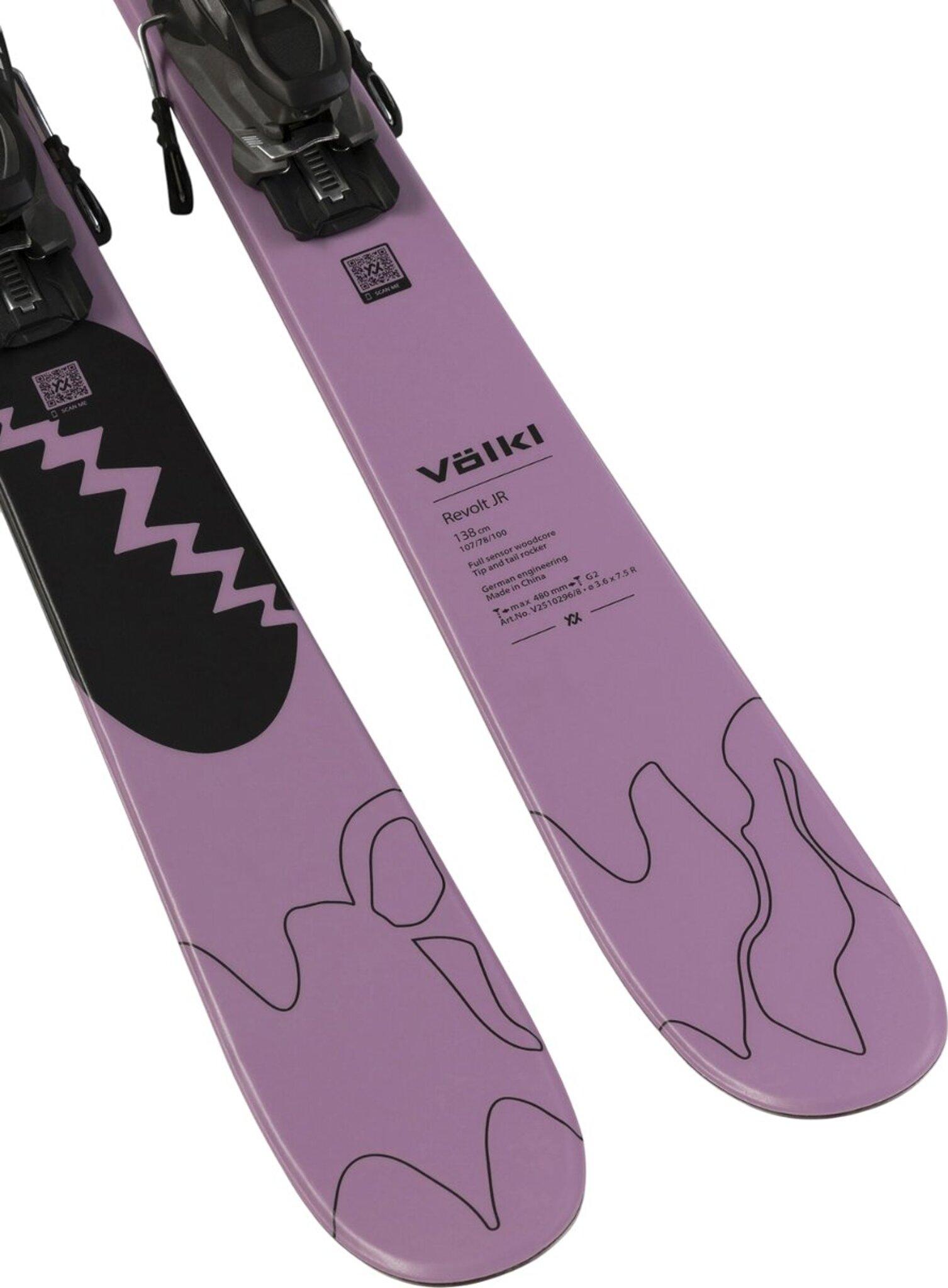 Product gallery image number 3 for product Revolt JR Urban Skis with 7.0 vMotion JR R Ski Bindings - Youth