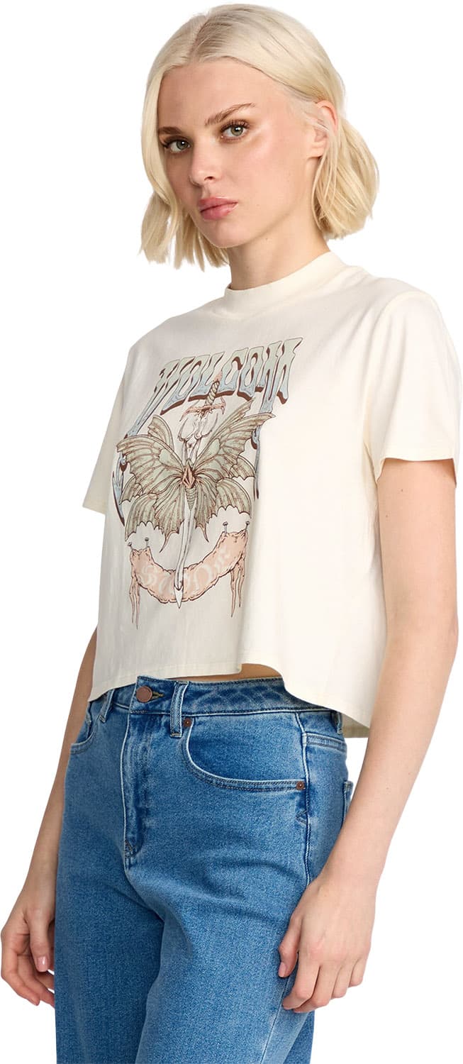 Product gallery image number 3 for product T-shirt écourté à manches courtes Dial - Femme