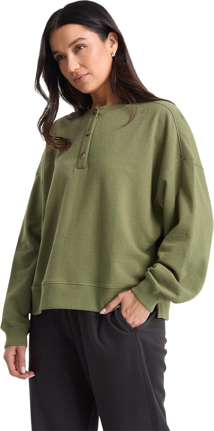 Product gallery image number 6 for product Chandail à col boutonné en molleton Lived In - Femme