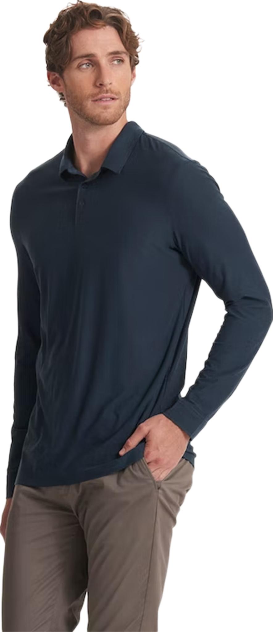 Product gallery image number 2 for product Strato Long Sleeve Polo - Men's