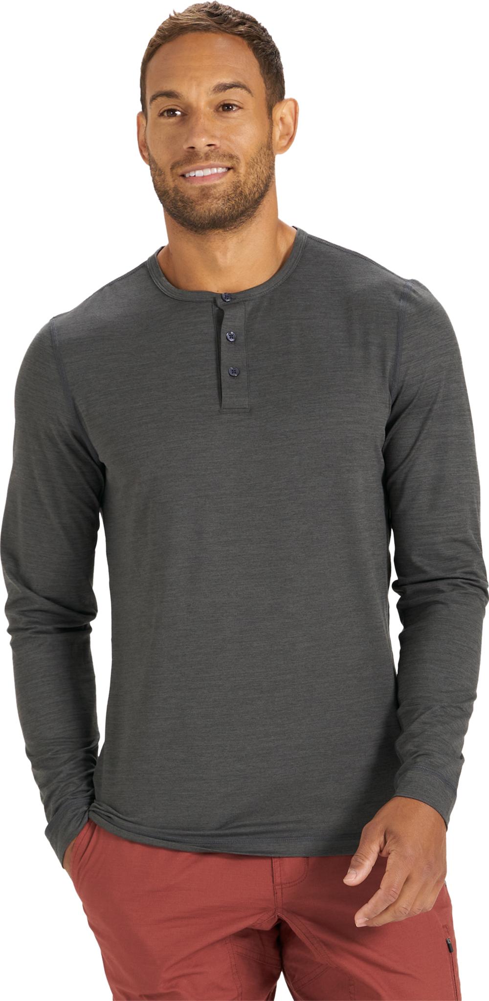 Product gallery image number 1 for product Ease Performance Long Sleeve Henley Top - Men's