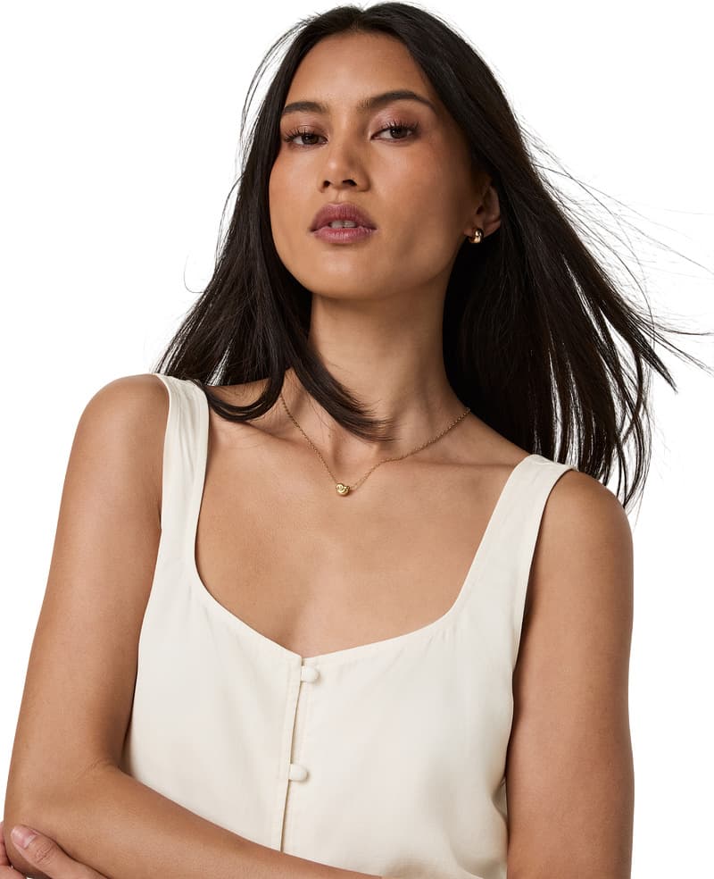 Product gallery image number 3 for product Trestles Twill Button Front Top - Women's