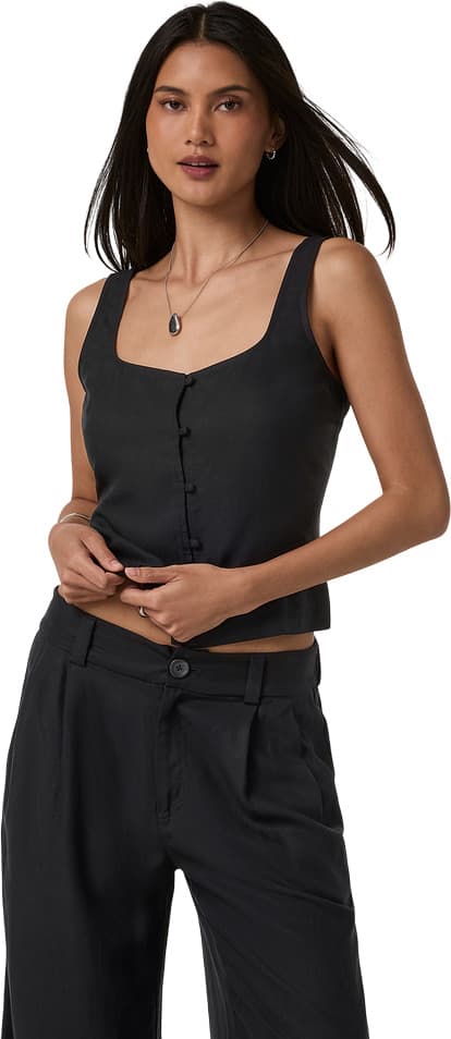 Product gallery image number 6 for product Trestles Twill Button Front Top - Women's