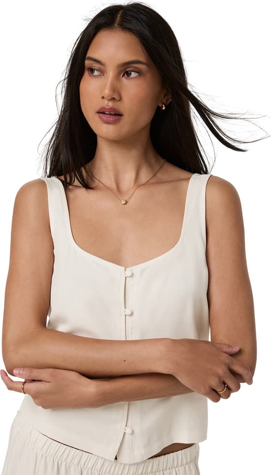 Product gallery image number 6 for product Trestles Twill Button Front Top - Women's