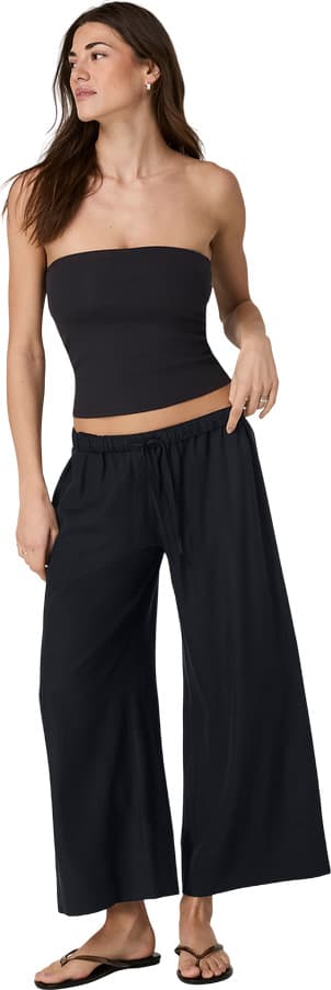 Product gallery image number 5 for product Pantalon écourté à jambe large en sergé Trestles - Femme