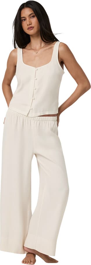 Product gallery image number 5 for product Pantalon écourté à jambe large en sergé Trestles - Femme
