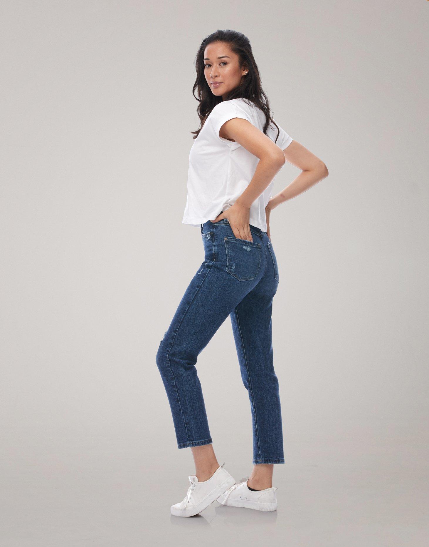 Product gallery image number 3 for product Emily Slim Jeans - Black Acid - 100% Cotton