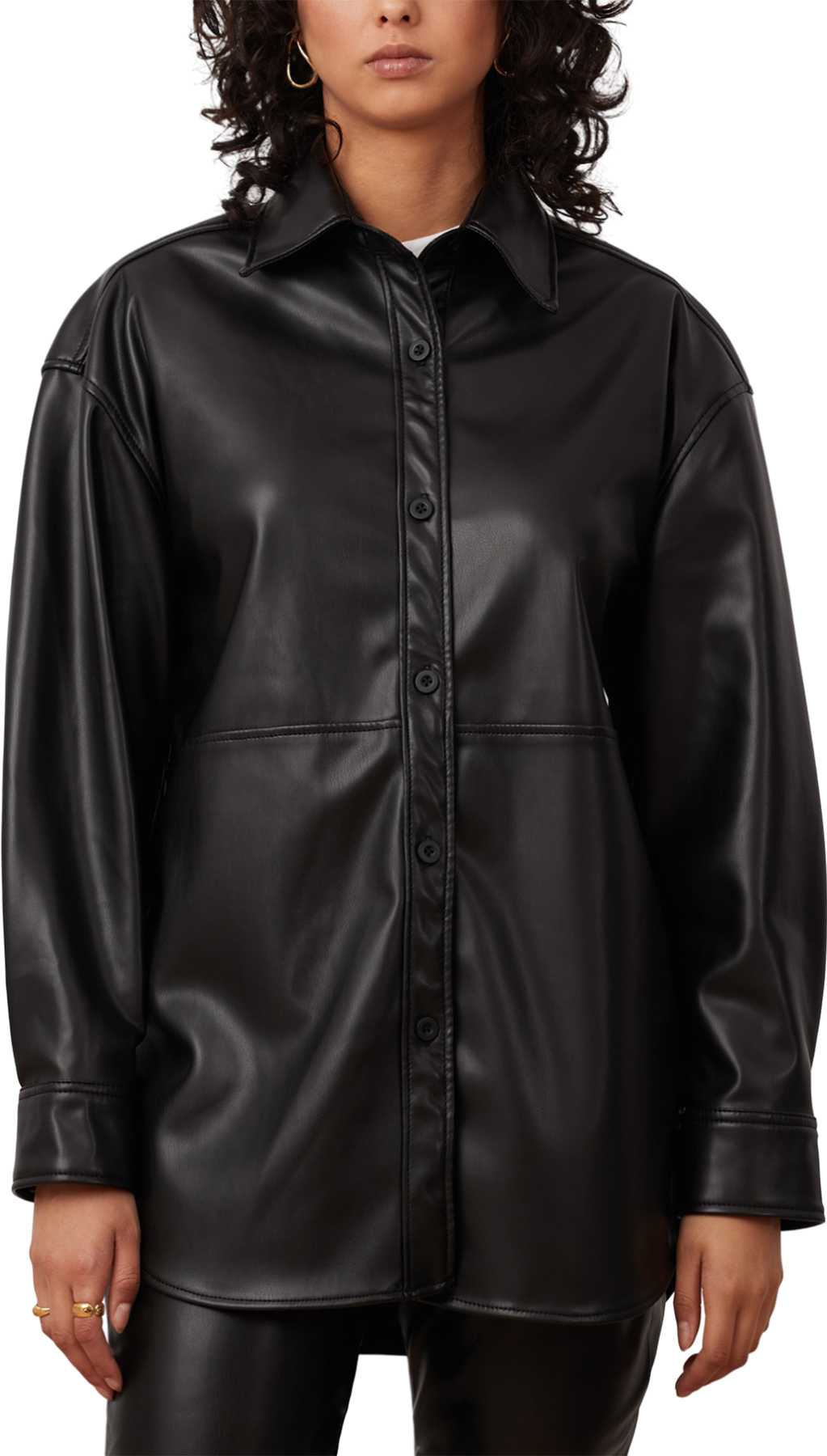 Image de produit pour Surchemise en cuir végan - Femme