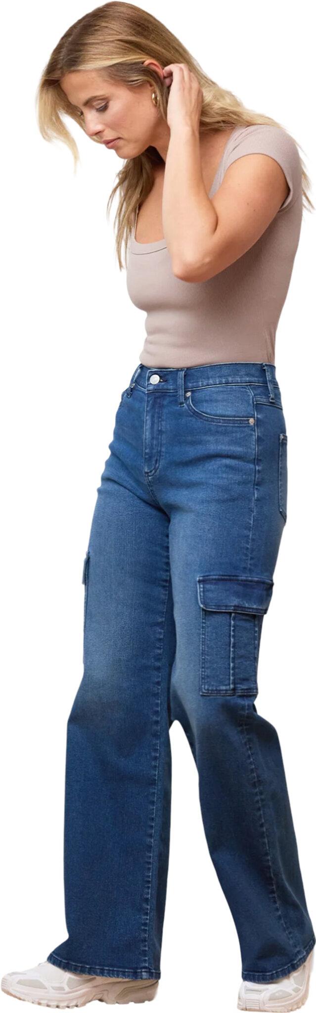 Product gallery image number 2 for product Lily Oxford Blue Wide Leg Jeans - Women's