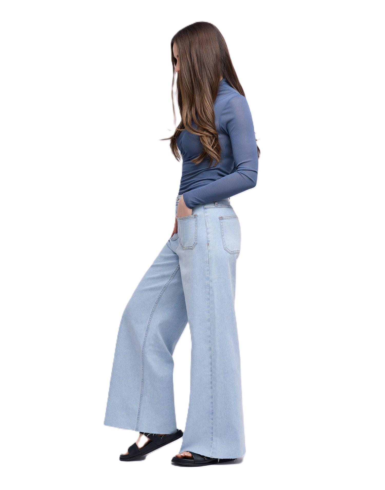 Product gallery image number 7 for product Jean à jambe large Lily - Femme