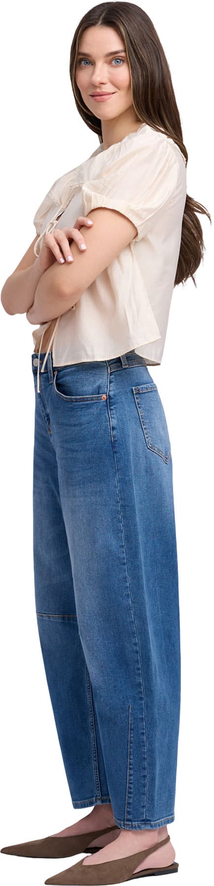 Product gallery image number 2 for product Jeans Malia Barrel Coupe Décontractée Emmanuelle - Femme