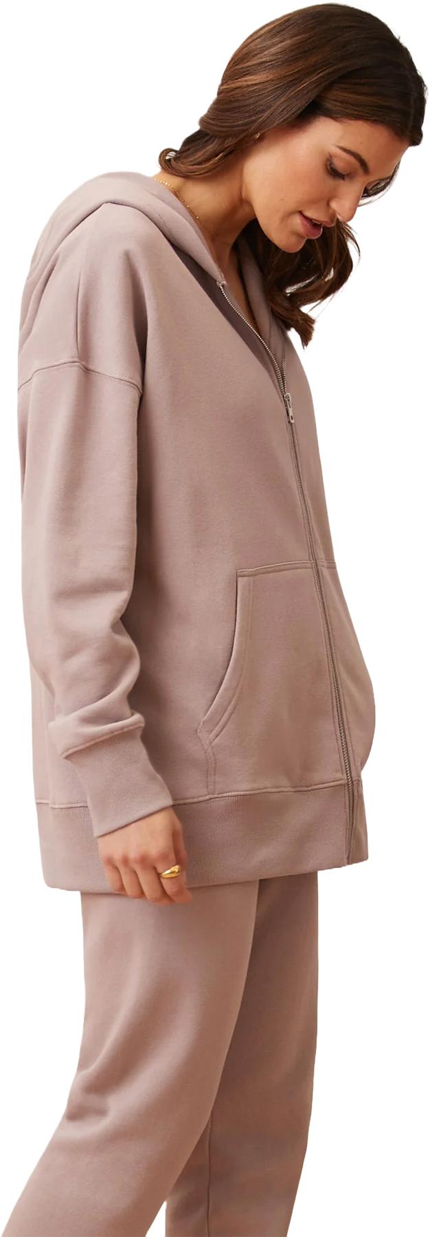 Product gallery image number 4 for product Oversized Boyfriend Zip-up Hoodie - Women's