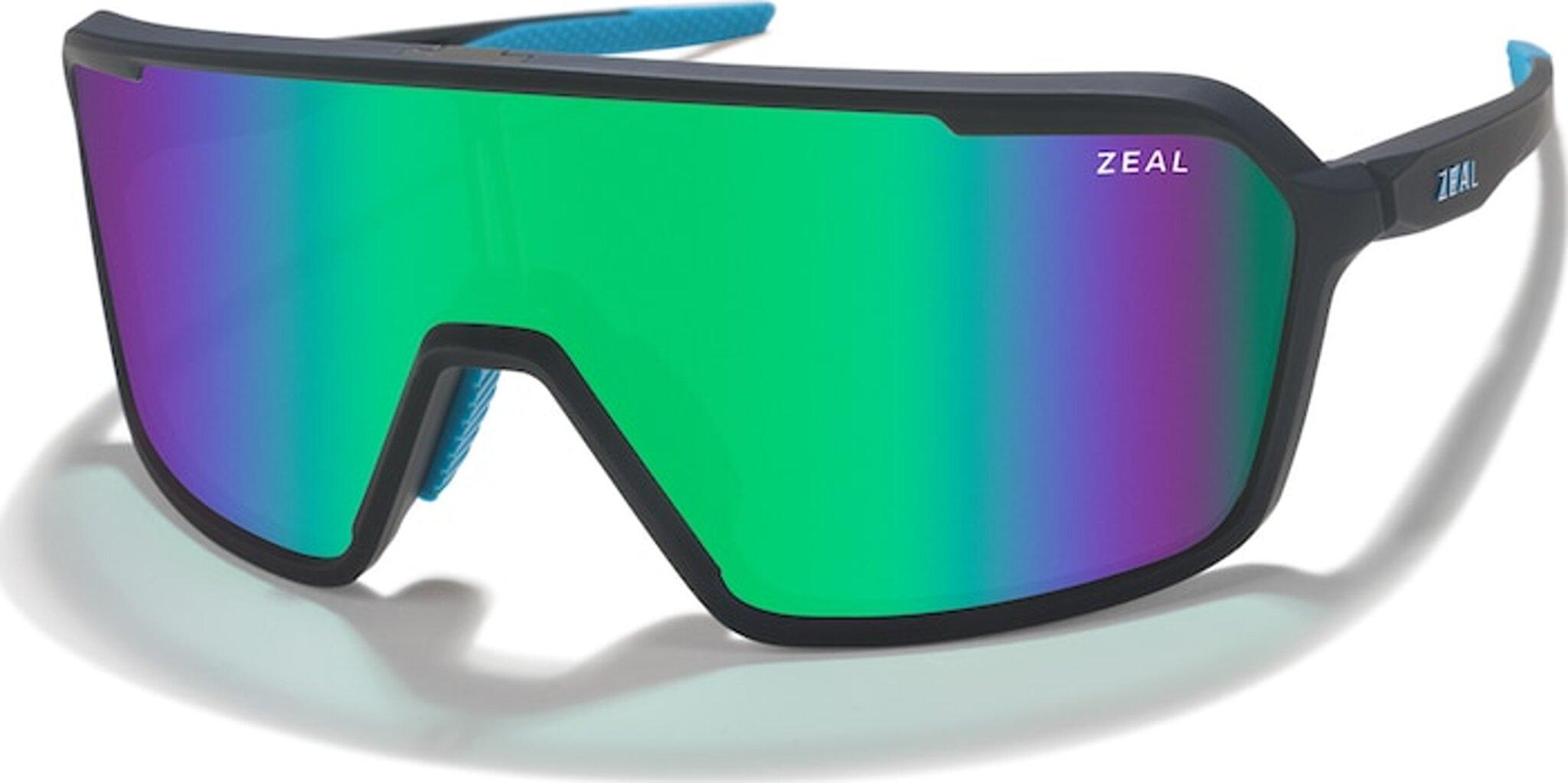 Product gallery image number 2 for product Harbinger Shield Sunglasses - Matte Black Plunge - Polarized Jade Mirror Lens - Unisex