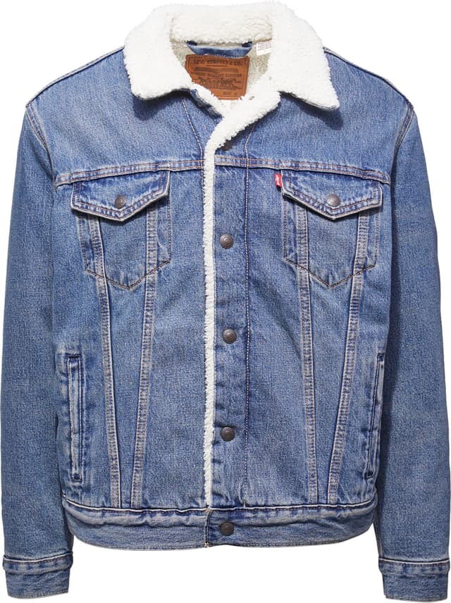 Levis sheepskin denim jacket mens on sale