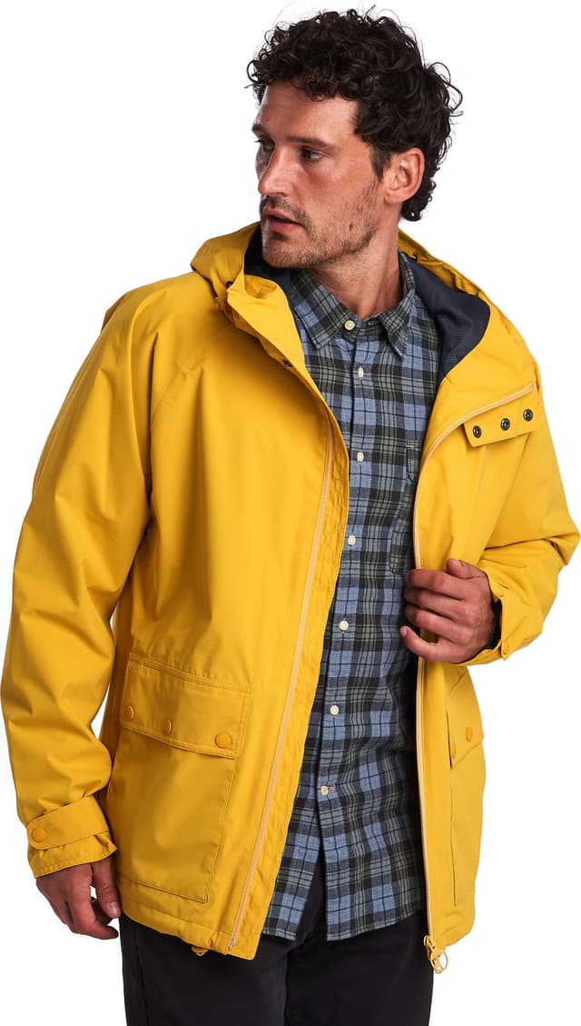 Barbour yellow rain jacket on sale