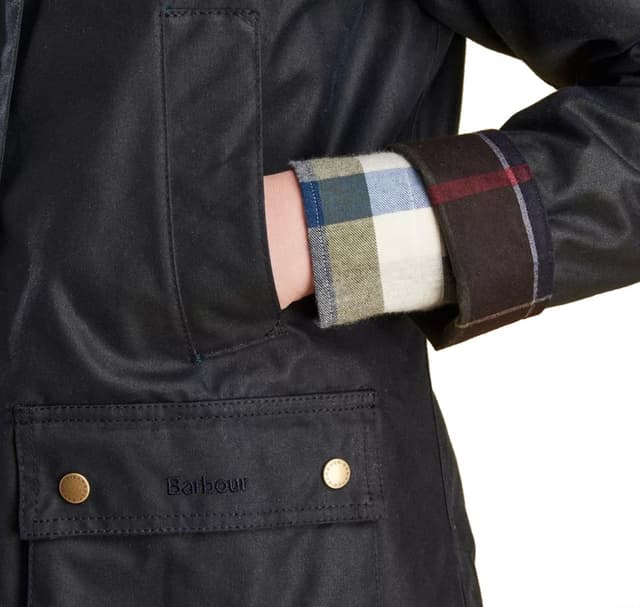 Barbour cardinal tartan acorn waxed cotton jacket online