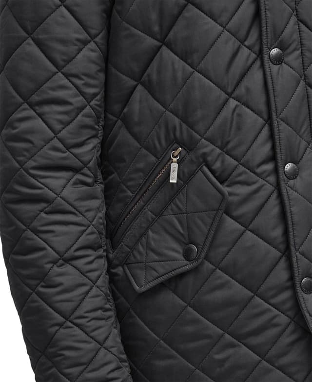 Barbour black quilted jacket mens online