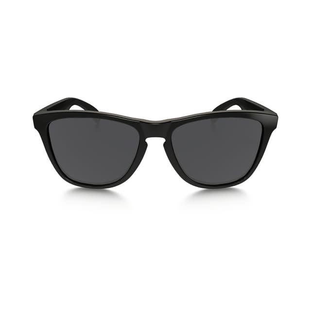 Oakley Frogskins Sunglasses - Polished Black - Grey Lens