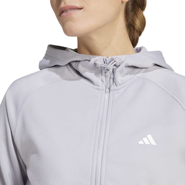 adidas Game and Go AEROREADY Full-Zip Hooded Fleece Jacket