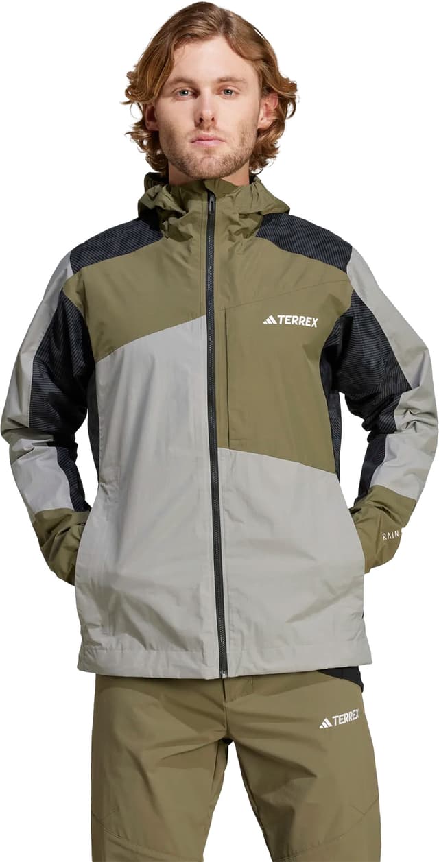週末限定値下げ <新品>adidas TERREX RAIN．RDY ジャケット Adidas Mens Terrex Multi Rain.RDY 2-Layer Hiking Jacket,Semi
