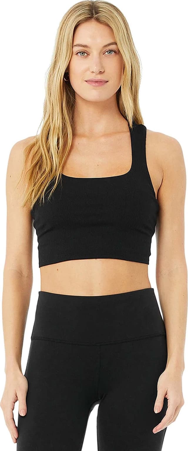 Alo Yoga Alosoft Ribbed Chic Bra Tank - Women's | Altitude Sports