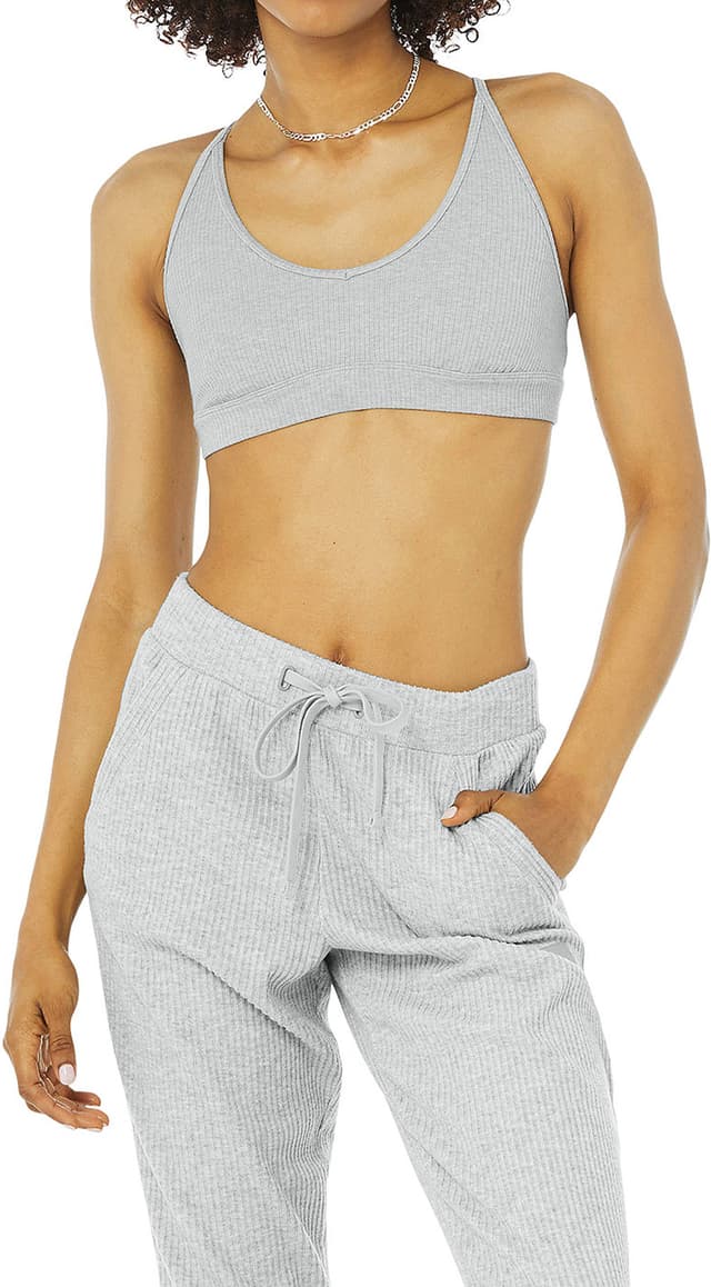 alo ヨガブラ XS グレー alo-w9392r_athletic-heather-
