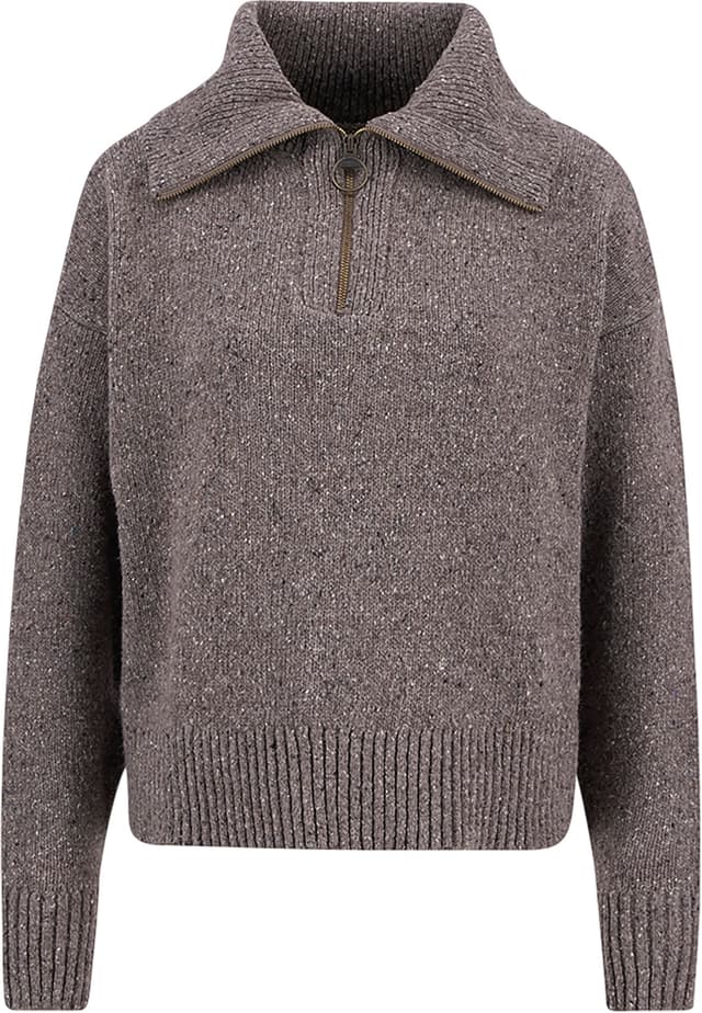 トップス ELCHELE BORDER HALF ZIP KNIT TOP bar-lkn1579_mink.jpg?w=3840&q=75