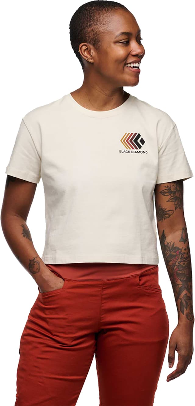 Black Diamond Faded Crop Short Sleeve Tee - Women's | The Last Hunt