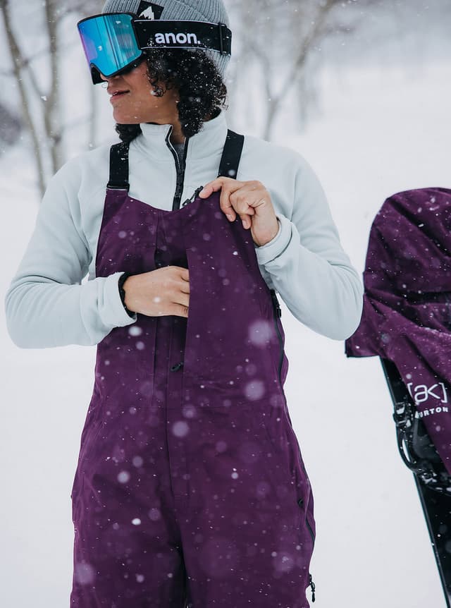 BURTON Gore Tex 紫と白 タイダイ オーバーオール Burton [ak] Kimmy GORE-TEX 2L Bib Pants (Tall) - Women's