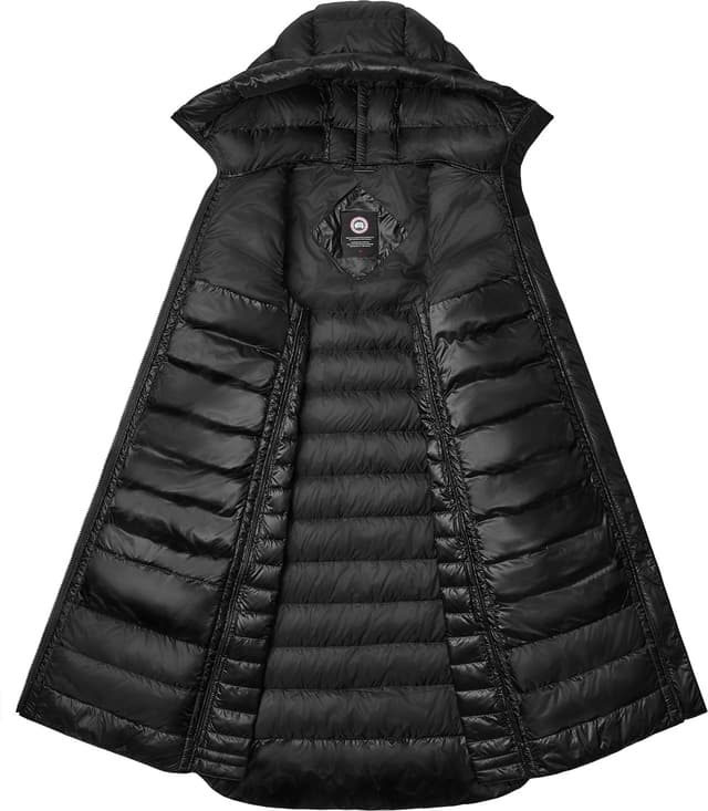 Pinsonic Big Vest ブラック Canada Goose Roxboro Black Label Long Vest - Women's | Altitude Sports