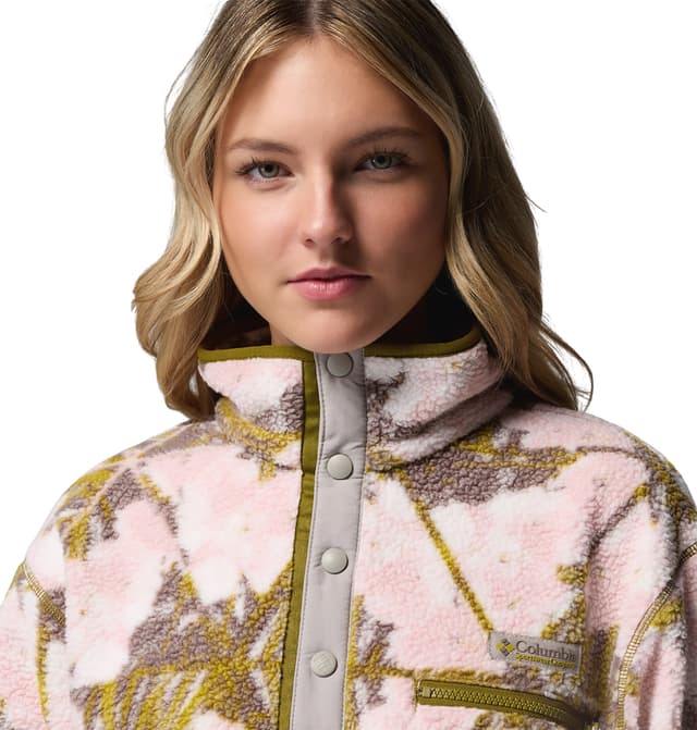 Columbia Helvetia II Printed Cropped Half Snap Fleece Pullover