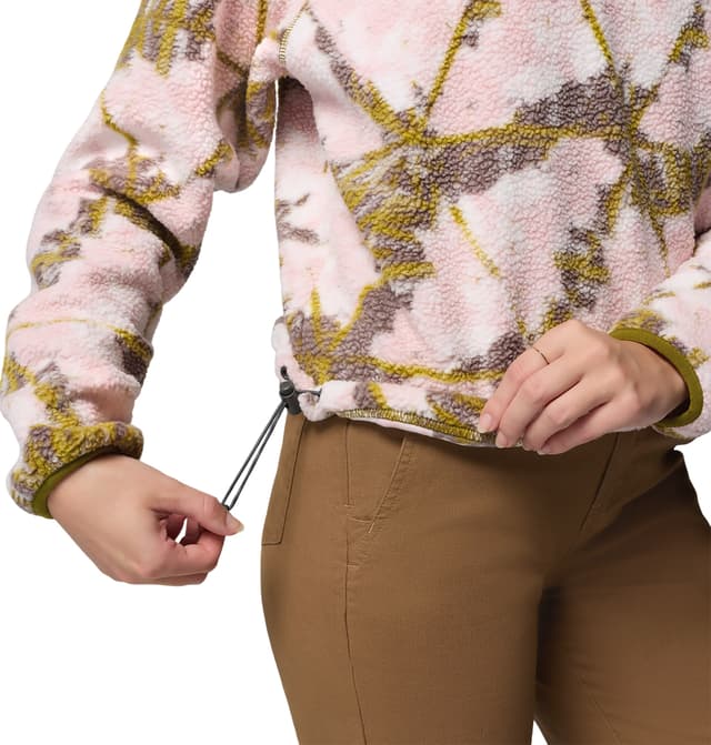 トップス QP Columbia Helvetia II Printed Cropped Half Snap Fleece Pullover
