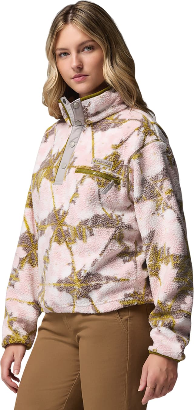 Columbia Helvetia II Printed Cropped Half Snap Fleece Pullover