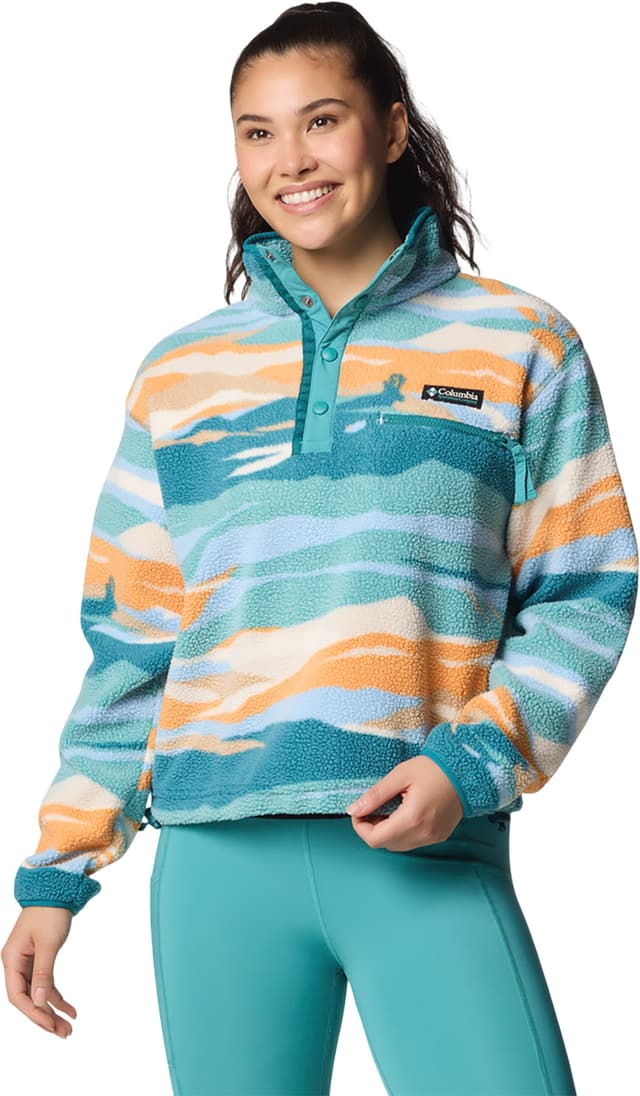 Columbia Helvetia II Printed Cropped Half Snap Fleece Pullover