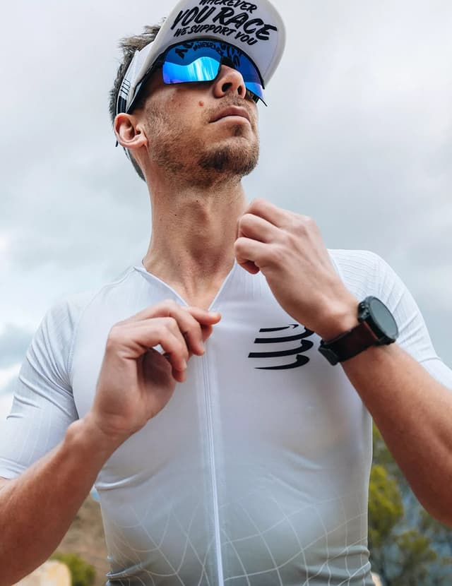 ウェア Men's Tri Postural Short-Sleeve Top Tri Postural Aero SS Top M - white/black/red - Tri Postural