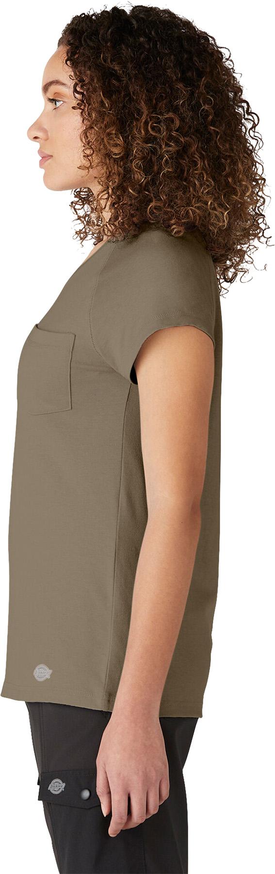 T-shirt manches courtes avec poche poitrine - Rose - Grandes tailles