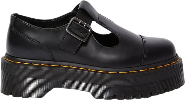 Dr. Martens Bethan Polished Smooth Leather Platform Shoes