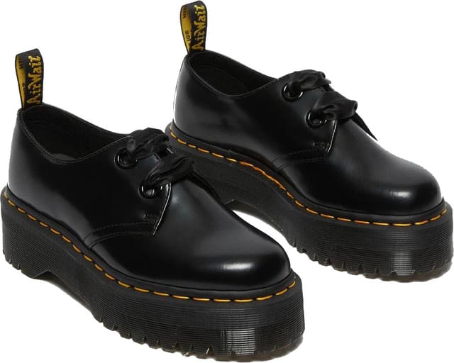 Dr.Martens holy 25234001 厚底 Holly Women's Leather Platform Shoes in Black | Dr. Martens