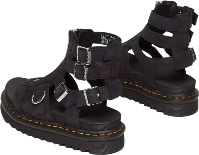 Dr Martens★OLSON ZIPPED LEATHER ストラップ サンダル★BLACK Dr. Martens Olson Zipped Leather Strap Sandals - Women's