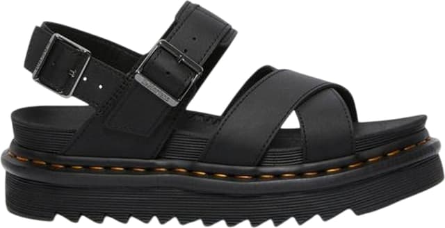 Dr Martens★VOSS QUAD PLATFORM SANDAL★厚底★BLACK ATHENA Dr. Martens Women's Voss Quad Buckle Detail Platform Dad