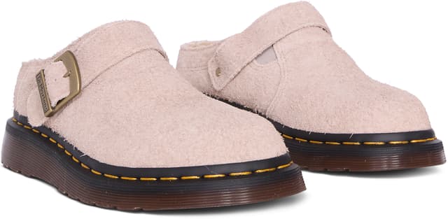 【Dr. Martens】◆Isham Suede Mules Taupe◆30901348◆ Dr. Martens Isham Faux Shearling Lined Suede Mules - Unisex