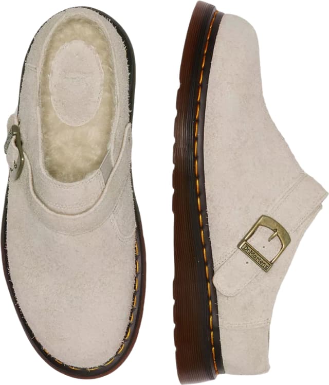 Dr. Martens Isham Faux Shearling Lined Suede Mules - Unisex