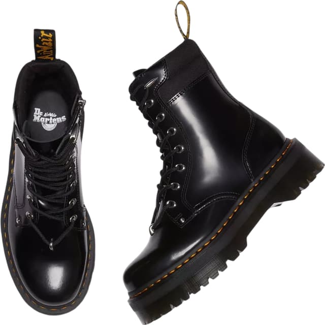 【送料&関税込】Dr. Martens Jadon Ii Hardware Leather Platfo Jadon II Boot Hardware Pull Up Leather Platforms in Deep