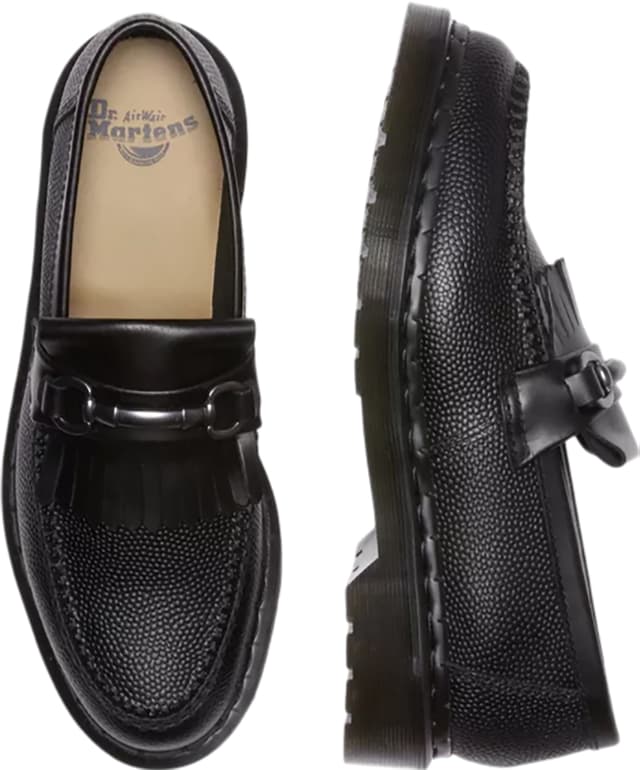 Dr. Martens Adrian Snaffle Pebble Grain Leather Kiltie Loafers