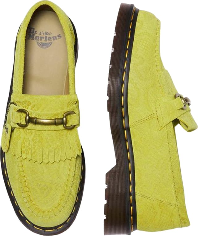 Dr. Martens Adrian Snaffle Repello Emboss Suede Kiltie Loafers