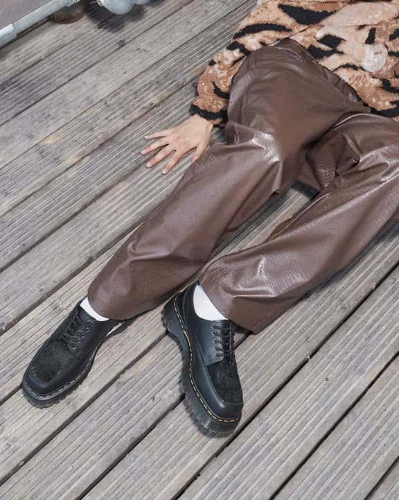 Dr. Martens 5-Eye Bex Square Toe Hair-On & Leather Shoes
